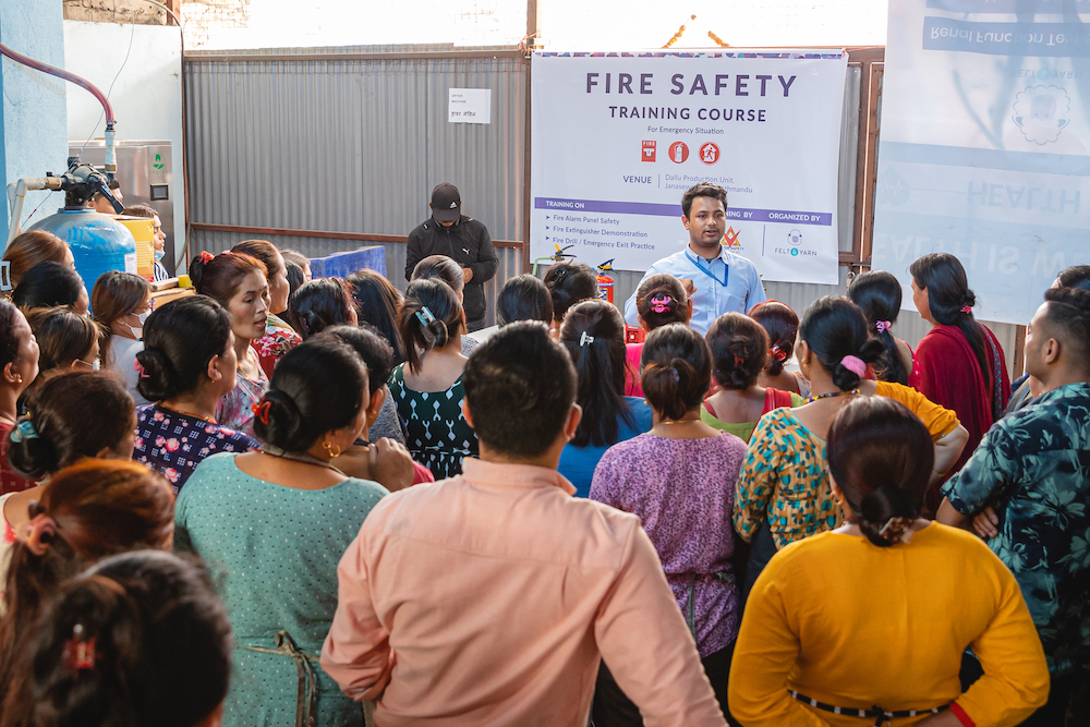 Fire Safety Training at Felt and Yarn